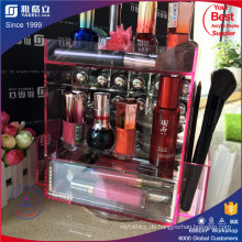 China Hersteller Pink Farbe Rotierende Acryl Lippenstift Display